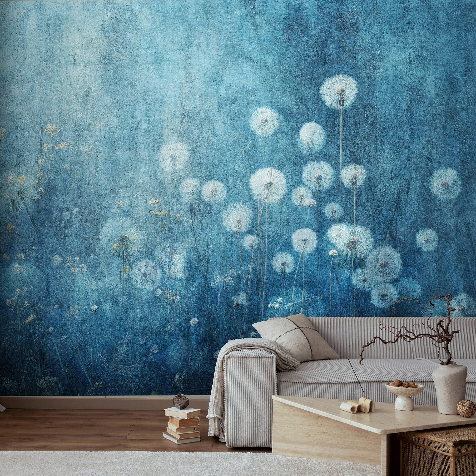 Designs Direct Twilight Bloom Blue Wall Mural